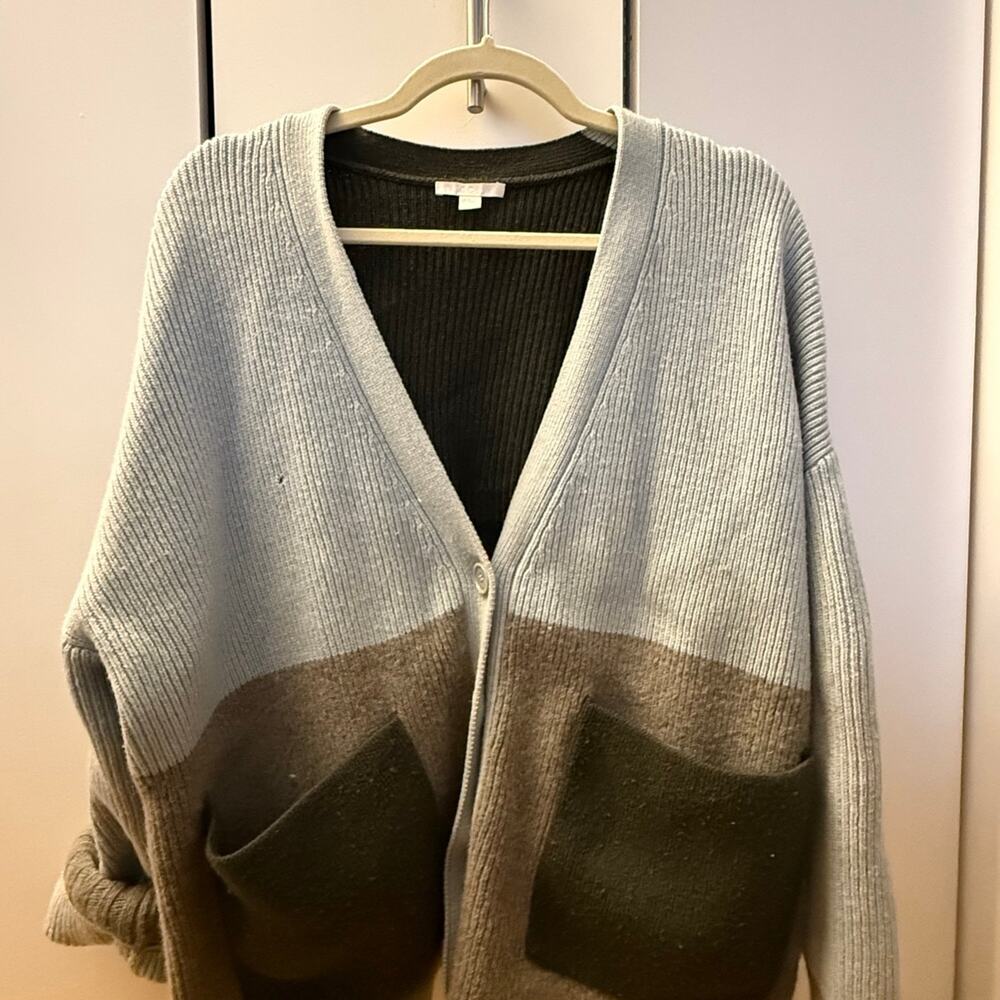 Cos Oversized Wool-Alpaca Color Block Cardigan Li… - image 5